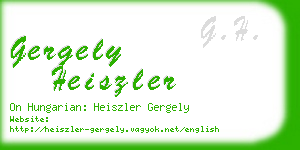 gergely heiszler business card